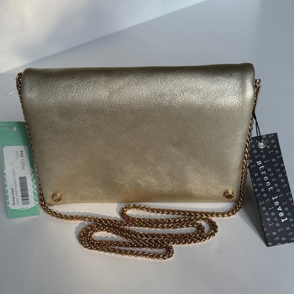 Street Level Juno Small Folded Clutch - Metallic Gold